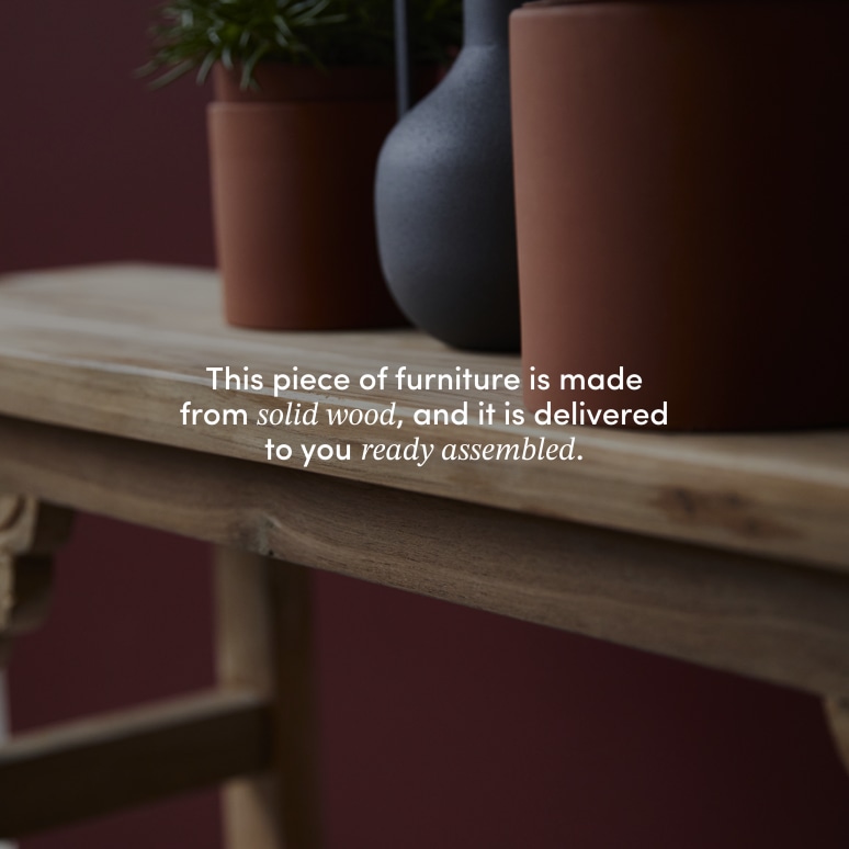 Adonis - Solid reclaimed teak bench