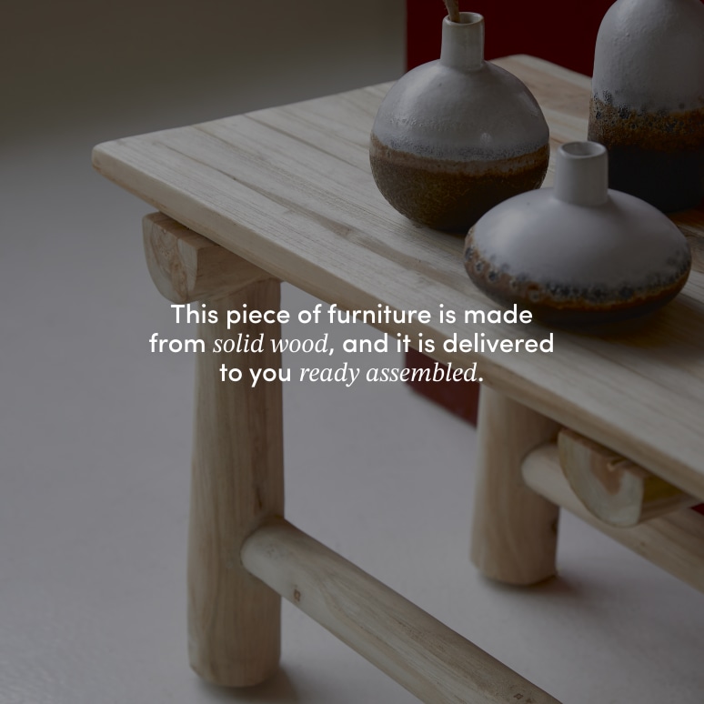 Kilim - Decorative solid teak bench