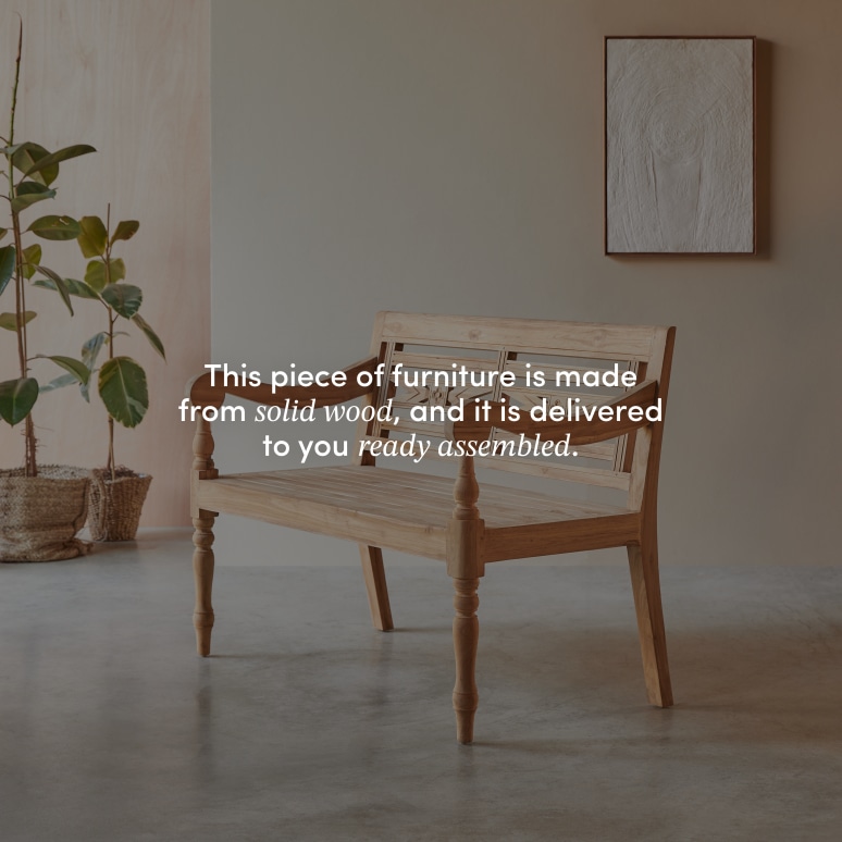 Marceau - Solid teak bench