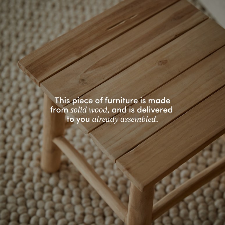 Kilim - Side table in solid teak