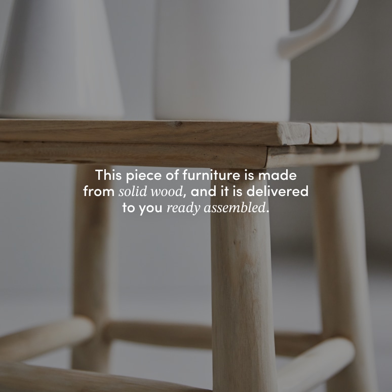 Kilim - Side table in solid teak