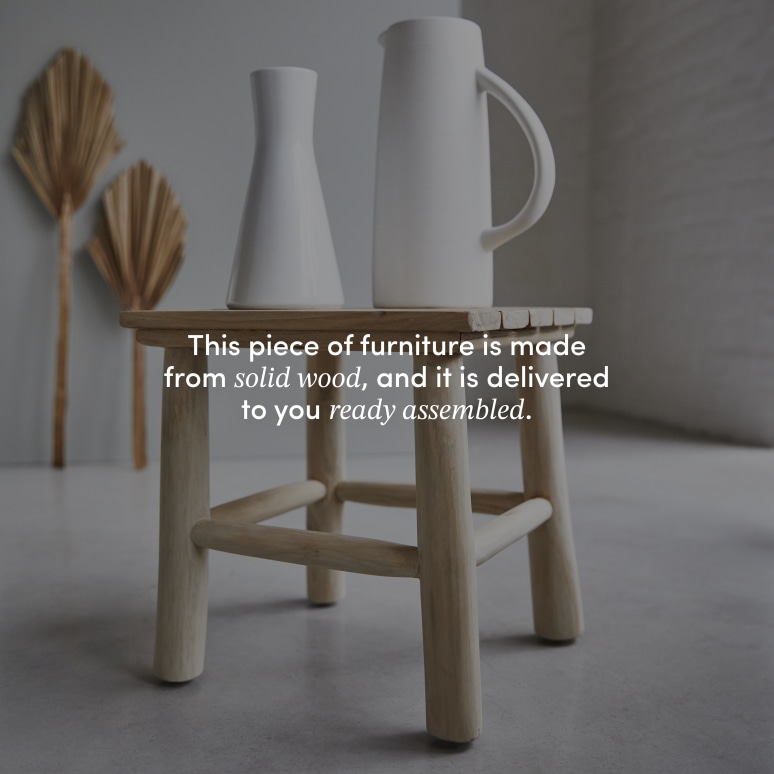 Kilim - Solid teak bedside table