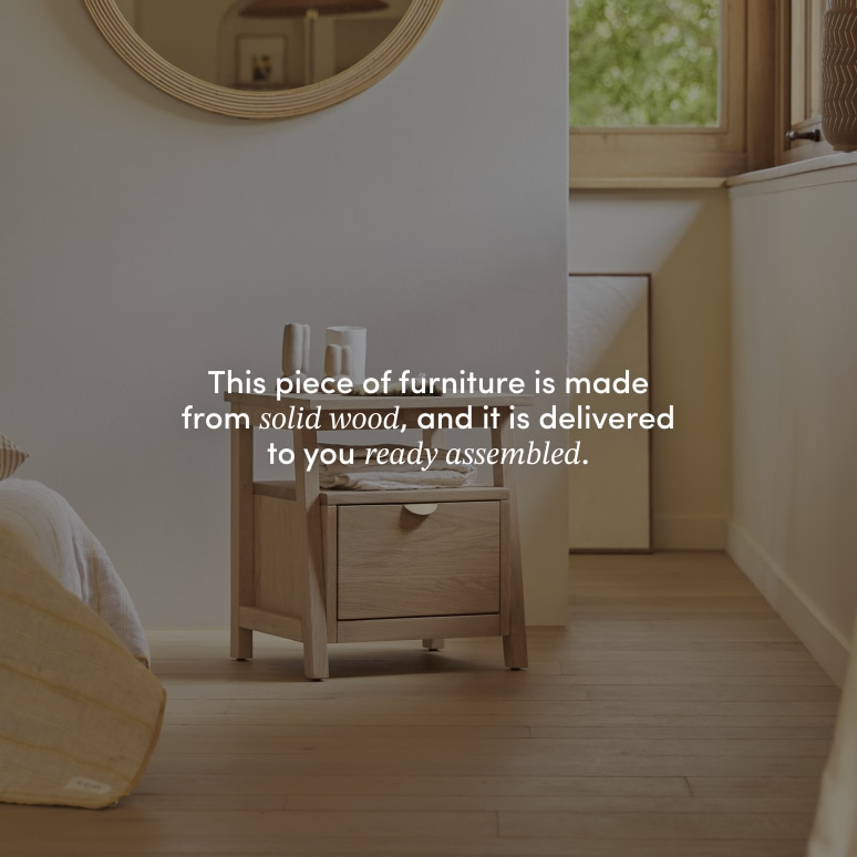 Pola - Bedside table in solid oak