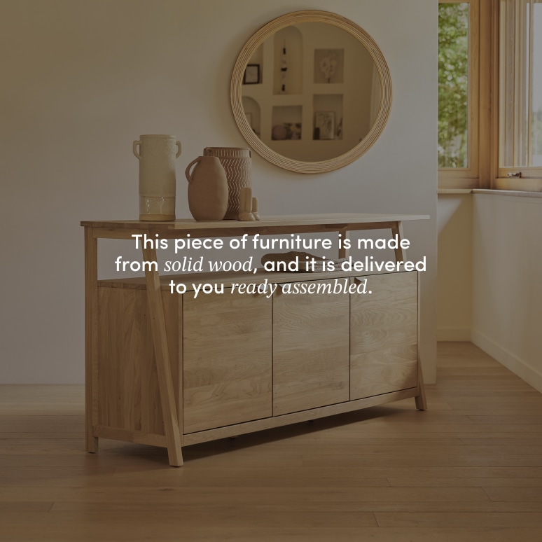 Pola - Solid oak sideboard 165 cm