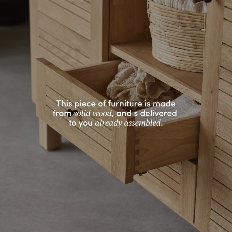 Soho - Solid oak vanity unit 125 cm