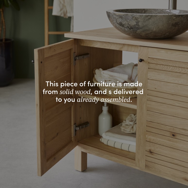 Soho - Solid oak vanity unit 85 cm