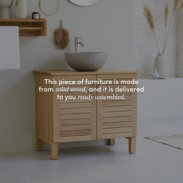 Soho - Solid oak vanity unit 85 cm