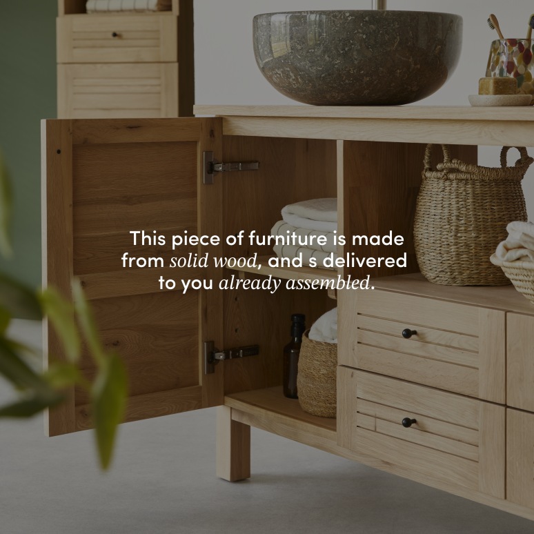 Soho - Solid oak vanity unit 165 cm