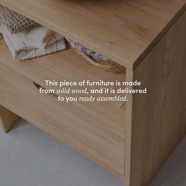 Kwarto - Solid oak vanity unit 60 cm