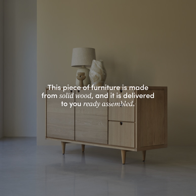 Jonàk - Sideboard in solid oak, 145 cm