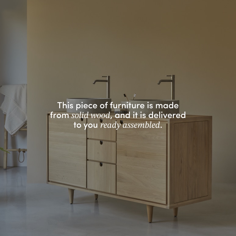 Jonàk - Solid oak vanity unit 145 cm