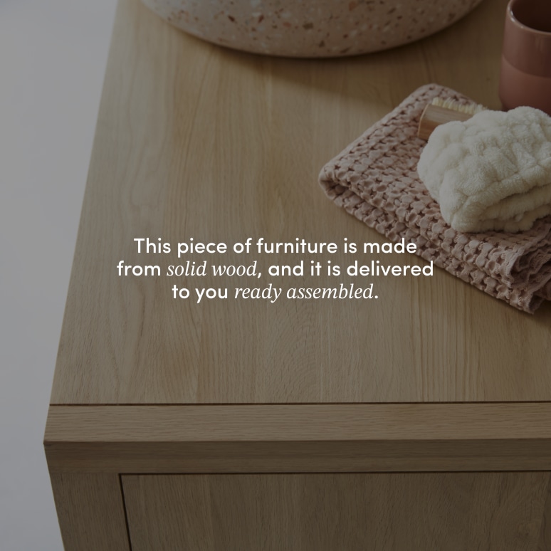 Jonàk - Solid oak vanity unit 95 cm