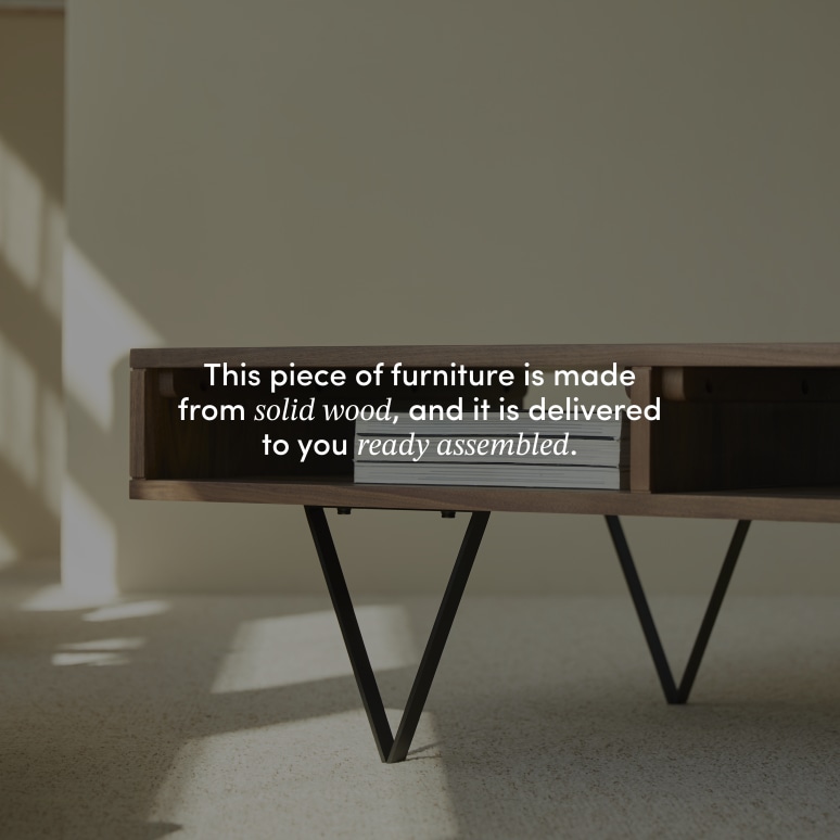 Metric - Solid walnut coffee table