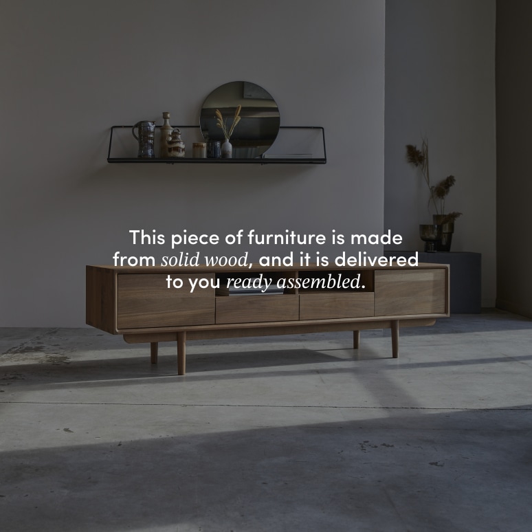 Ellie - Solid walnut TV unit 180 cm