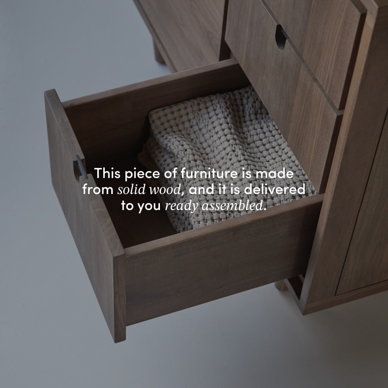 Jonàk - Solid walnut vanity unit 95 cm