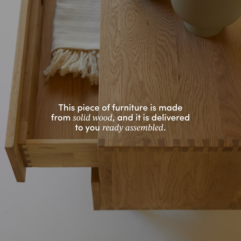 Jeanne - Solid oak TV unit 200 cm