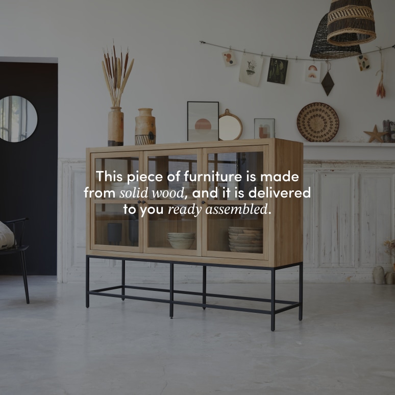 Babeth - Low solid teak dresser