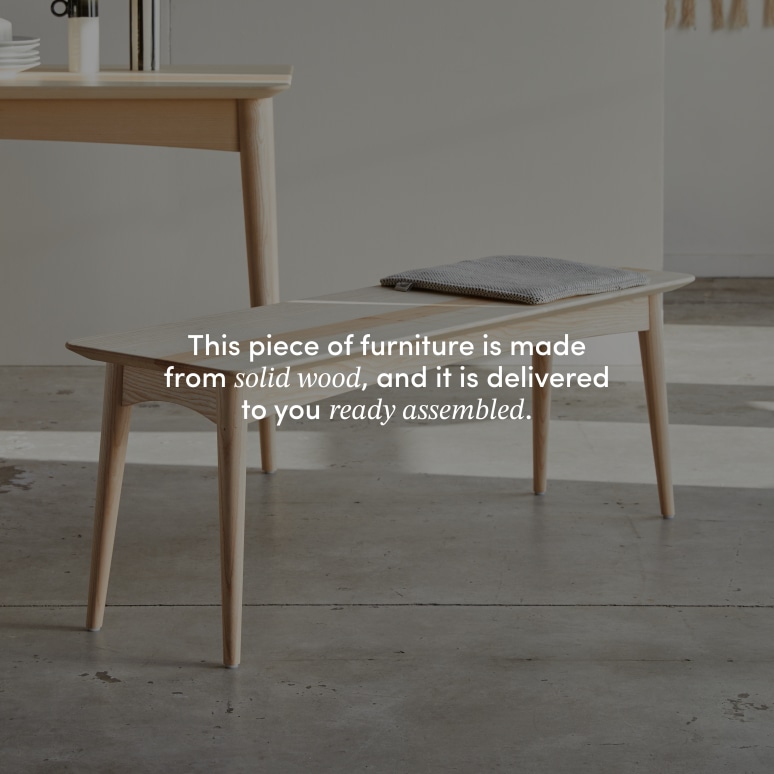 Josef - Bench in solid French olive ash wood