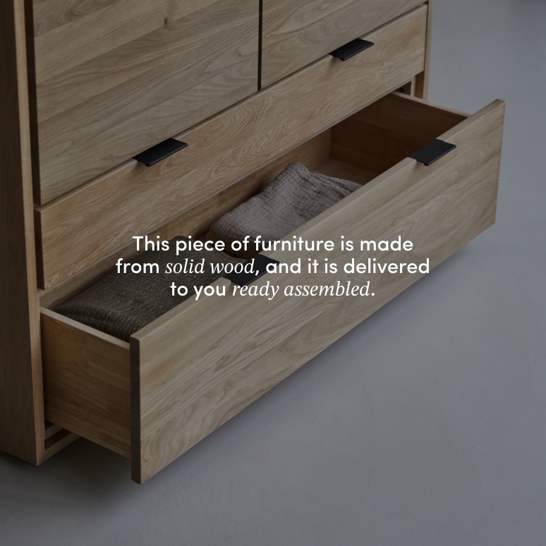 Senson - Solid oak storage wardrobe