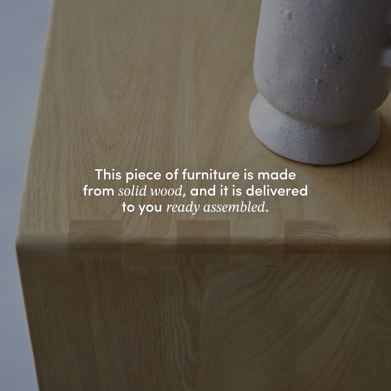 Luis - Solid elm and rattan tall cabinet