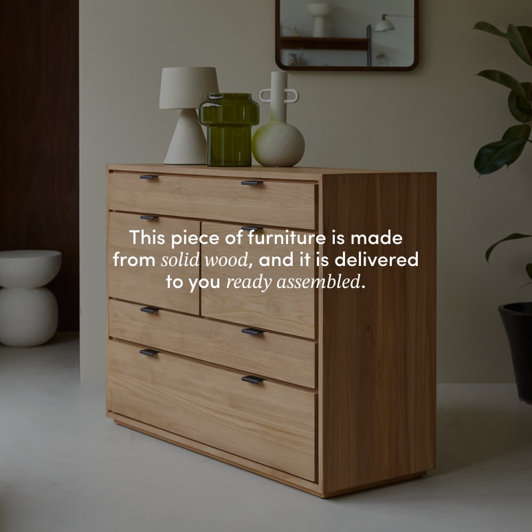 Senson - Solid teak chest of drawers