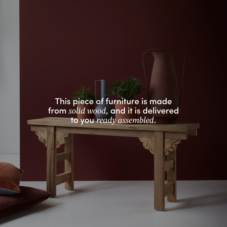 Adonis - Low console table in solid recycled teak