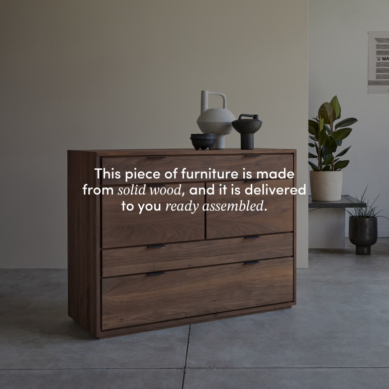 Senson - Solid walnut chest of drawers