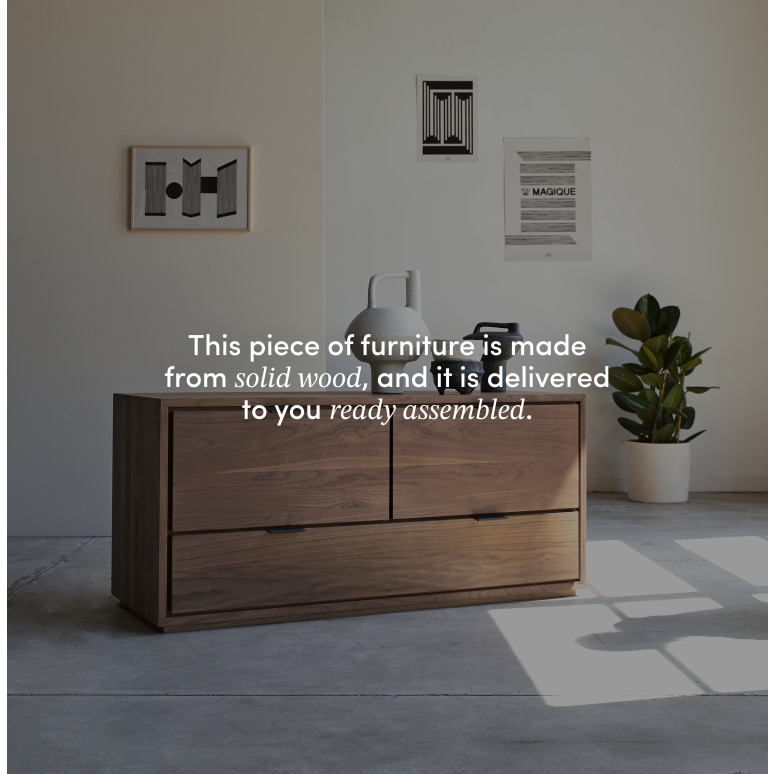 Senson - Solid walnut TV unit 120 cm