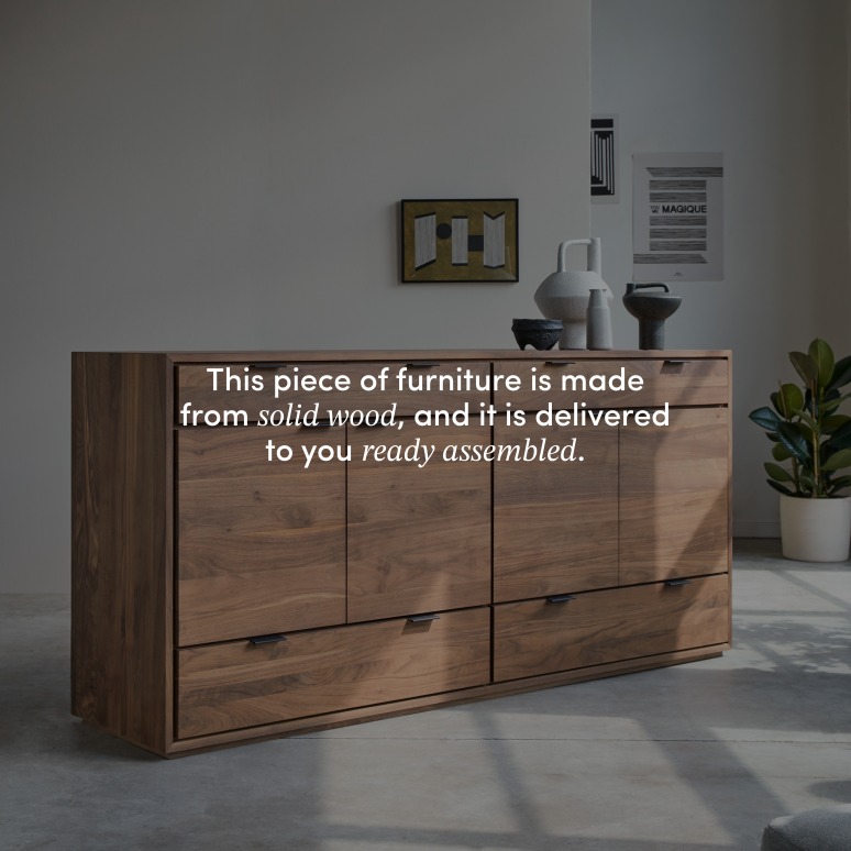 Senson - Solid walnut sideboard 200 cm