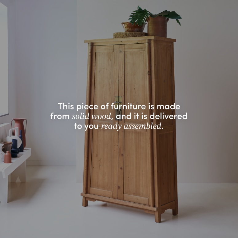 Yuki - Hallway wardrobe in recycled solid pine