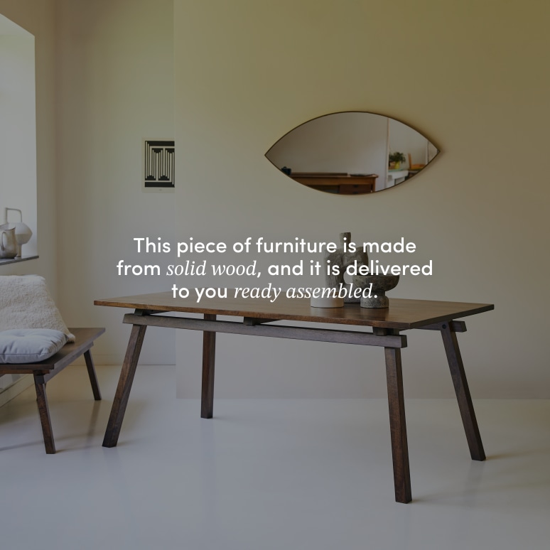 Arko - Solid mango table for 6–8 people