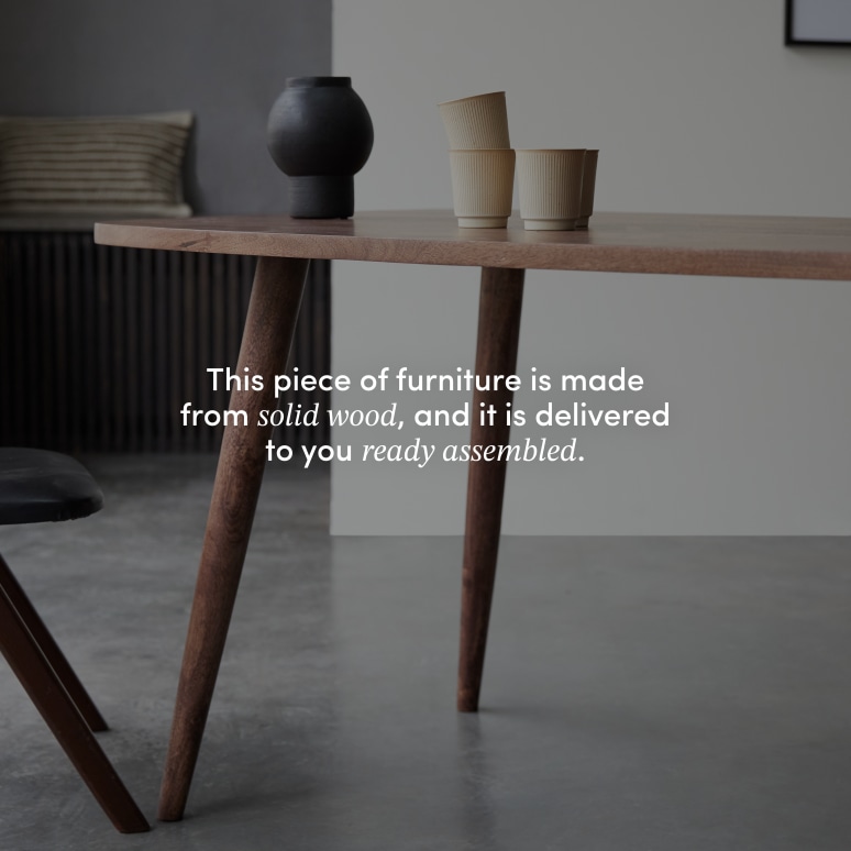 Lazare - Solid mango wood table for 6-8 people