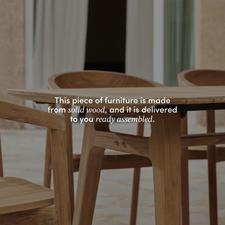 Antioni - Solid teak garden table for 8-10 people