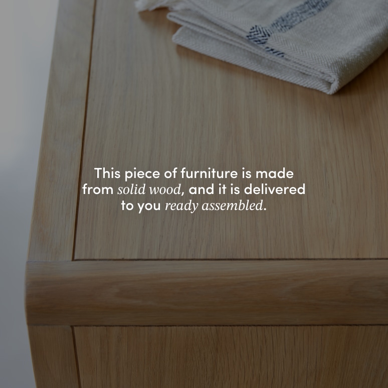 Come - Chest of drawers in solid oak and cane