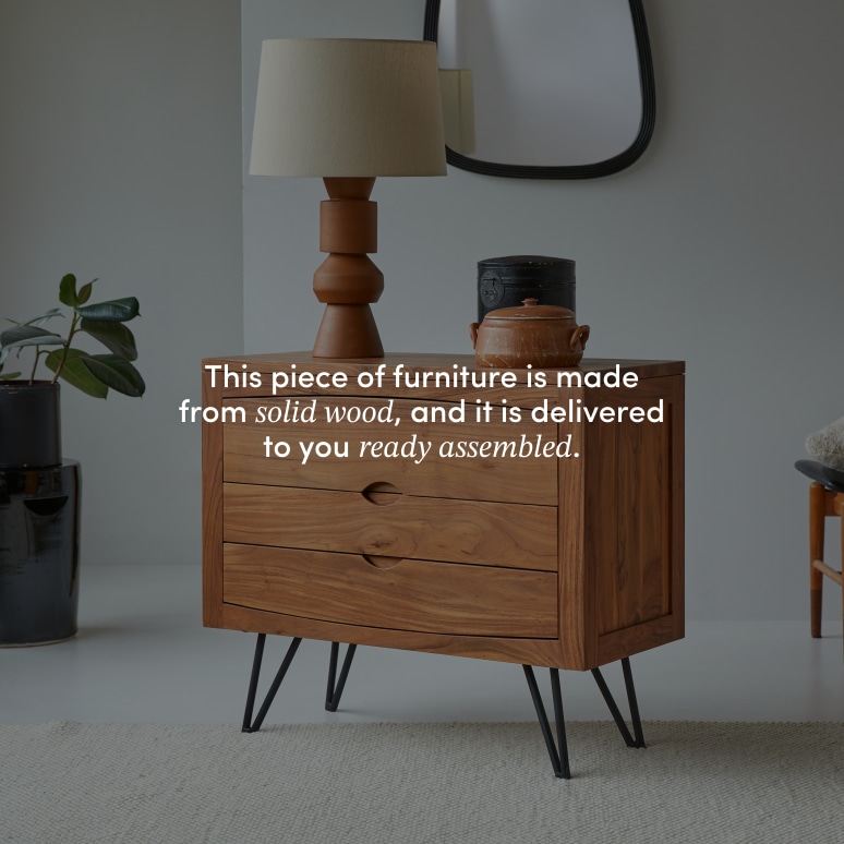 Bonnie - Chest of drawers in solid acacia