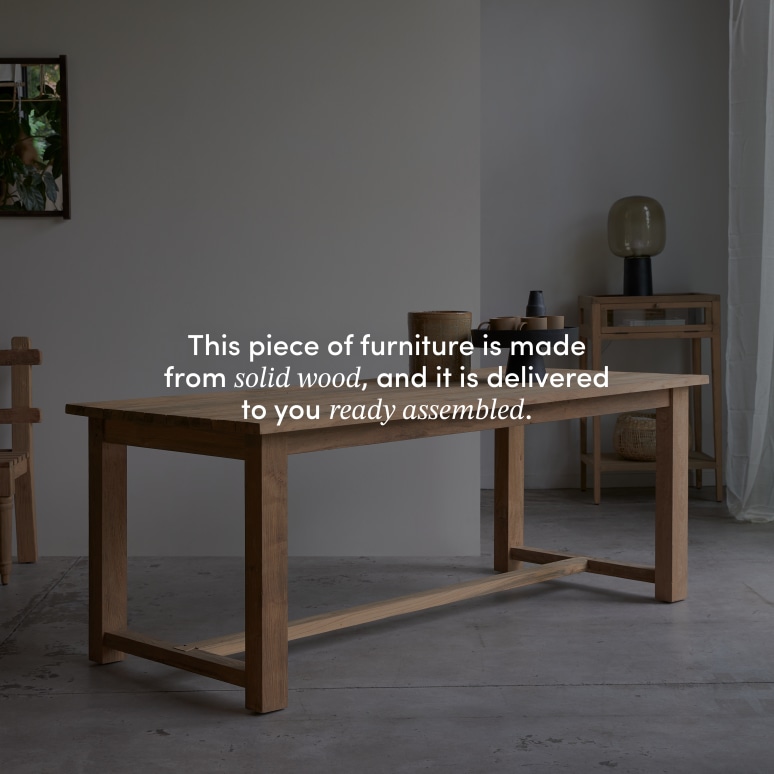 Teresa - Recycled solid teak table, 6–8 seats