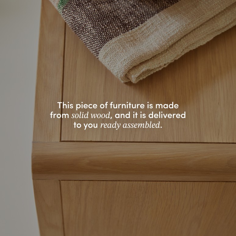 Come - Children's solid oak and cane chest of drawers