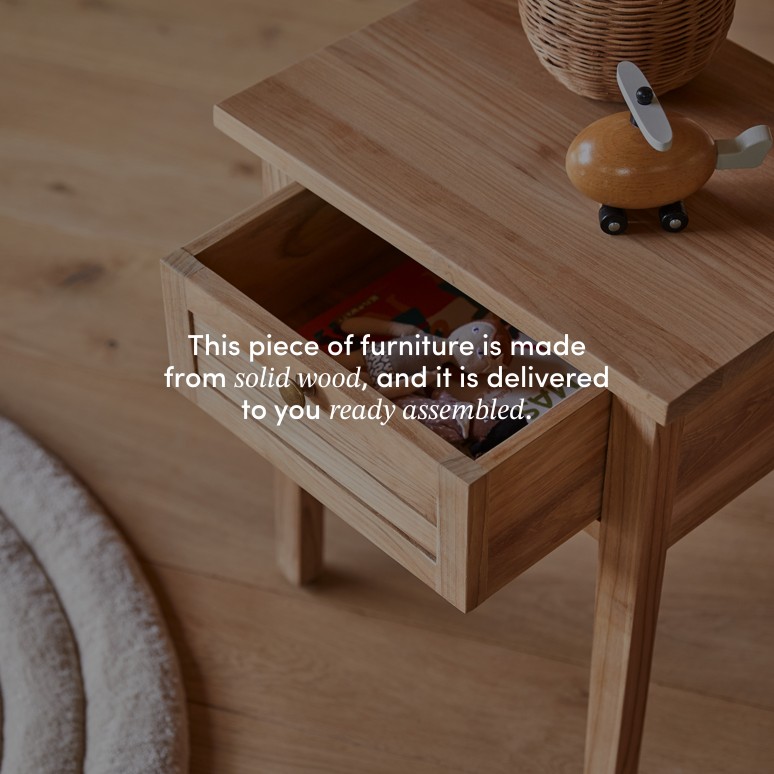 Suzette - Solid teak children's bedside table