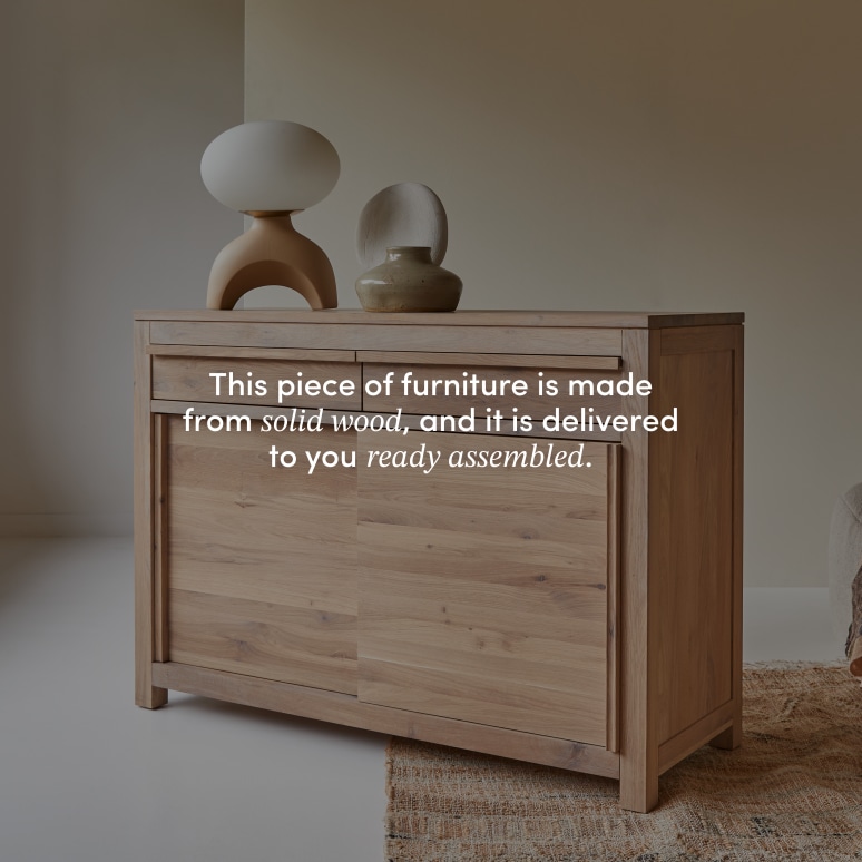 Luce - Solid oak sideboard 120 cm