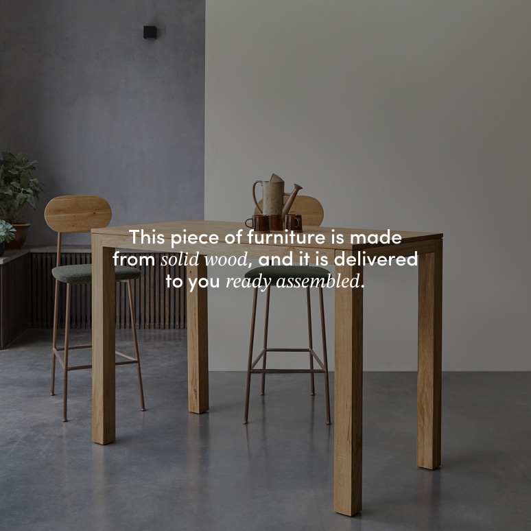 Eden - Solid oak bar table for 4-6 people