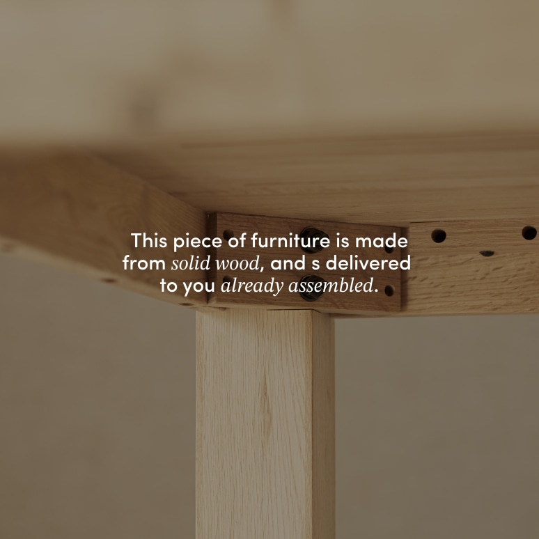 Eden - Solid oak dining table for 2–4 people