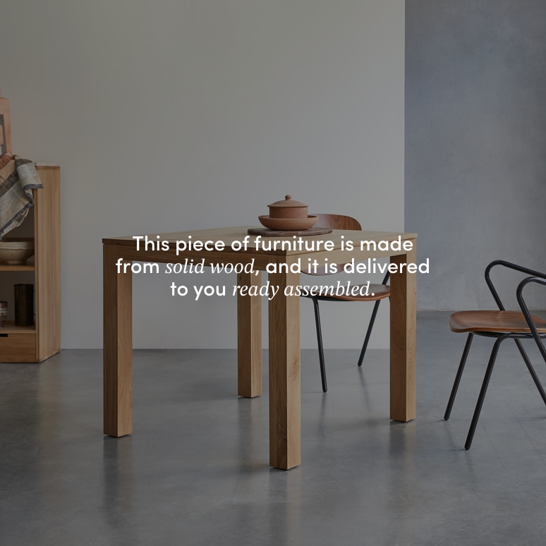 Eden - Solid oak dining table for 2–4 people