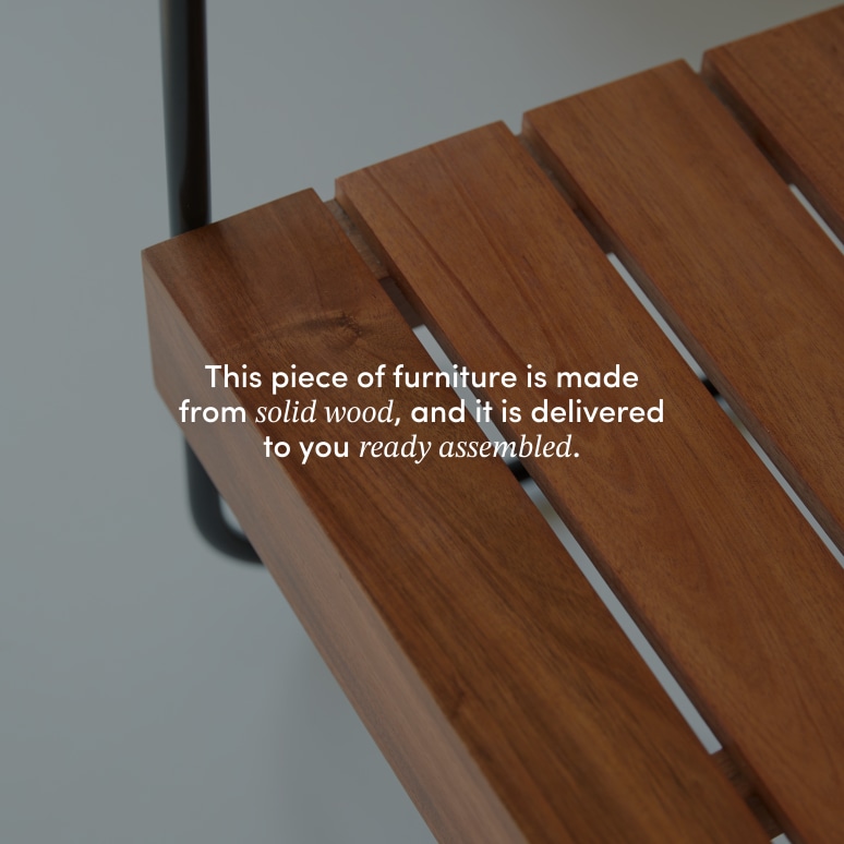 Key Wood - Armchair in solid acacia