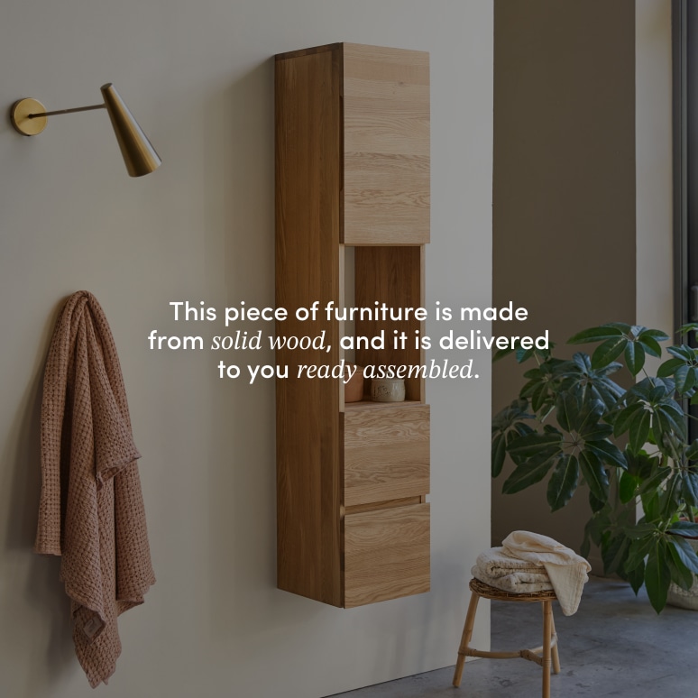 Nova - Tall unit in solid oak