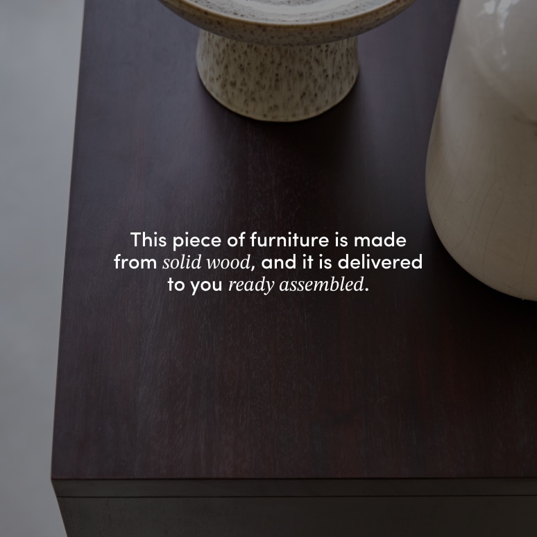 Frida - Solid mahogany sideboard, 93 cm