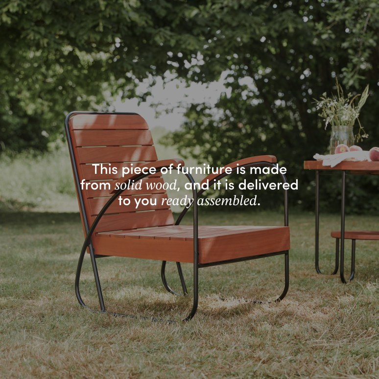 Key Wood - Solid acacia wood 4-seater garden lounge set