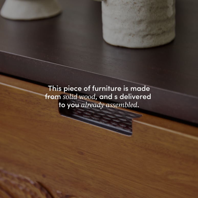 Frida - Solid mahogany TV unit, 200 cm