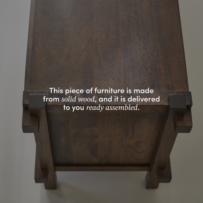 Arko - 2 drawer TV unit in solid mango wood 120 cm