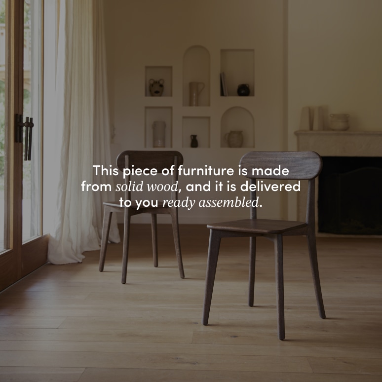 Abel - Brown solid oak chair