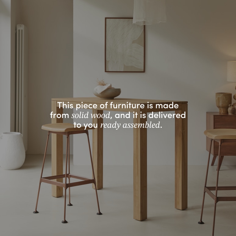 Eden - Solid teak bar table for 4–6 people